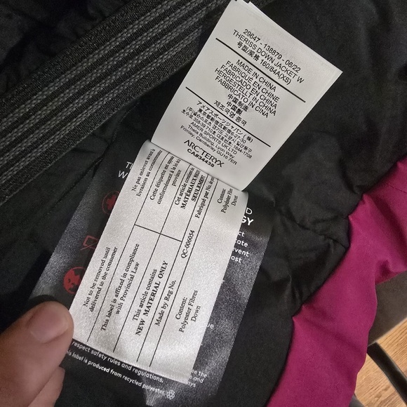 NWT XS Arc'teryx Theriss down coat - Picture 5 of 7